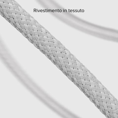Cavo in tessuto SBS USB-A e USB-C - lunghezza 1,5 m - grigio TECABLETISSUEUSBCG